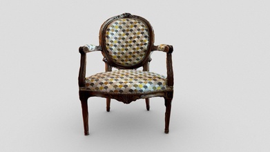 day 181 louis xvi armchair - 1scanaday buy royalty free 3d model edemaistre fb90e13 3d print model - Mito3D
