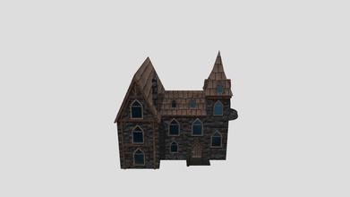 decrepit fantasy neo-gothic house - download free 3d model woutrodev e79d3a1 3d print model - Mito3D