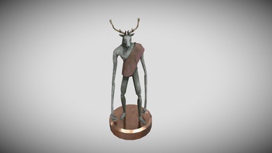 deer god character concept assessment 2 - 3d model brendon timmins brendontimmins 60e11c6 assignment high polygon count modeling rigging animation custom designed 3d print model - Mito3D