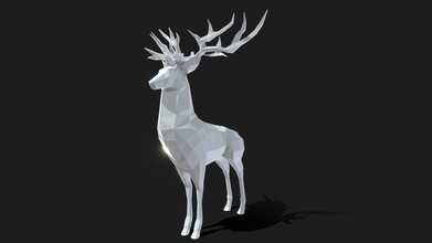 deer poly art - stl file buy royalty free 3d model tuteupai 7d05651 3d print model - Mito3D