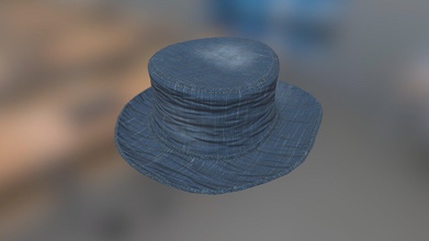denim hat - buy royalty free 3d model universe 5ff4f00 3d print model - Mito3D