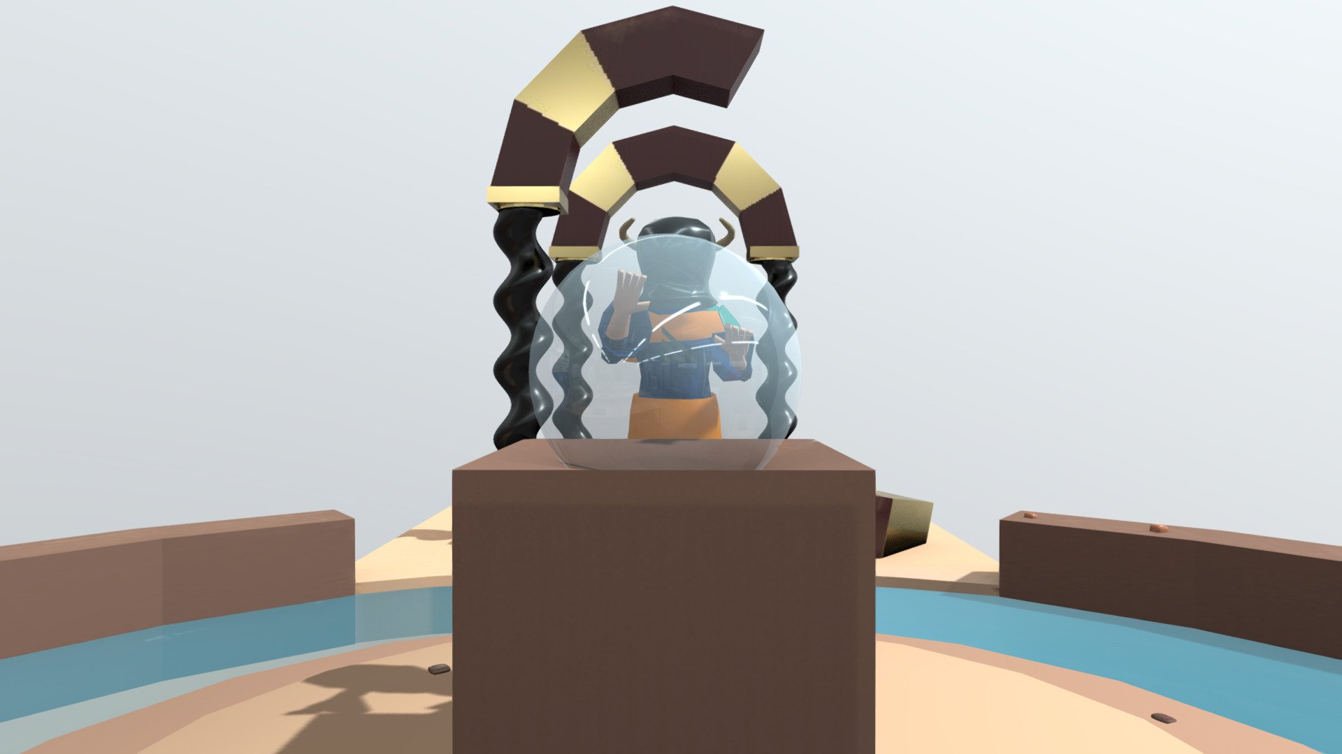 desert odyssey - 3d model don flexxeo viralis e68004d our hero has just discovered one most greatest powers ancient times forgotten temple been completely created me having my possession all rights related itself 3D print model - Mito3D