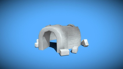 destroyed igloo - download free 3d model sangeetblaze 70c4ff2 variant simple modelled textured there also normal my profile 3d print model - Mito3D