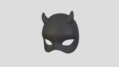 şeytan maske satın almak telif Bedava 3d model Bariacg 6e69591 iblis destek moda kahraman maskeli balo Boynuz Yazdır baş Kadın Kostüm oyunu kız 3d print model - Mito3D