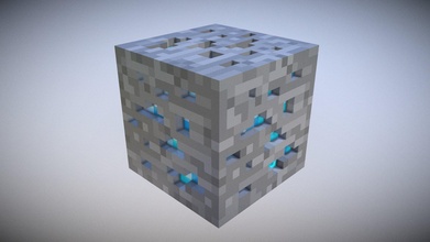 diamont ore cube - download free 3d model jdanielhe 2504dfd 3d print model - Mito3D