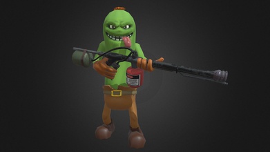 dill - 3d model ghan genghisghan 6a6b762 made character part art test shows all it&rsquo s pickle carrying flamethrower 3d print model - Mito3D