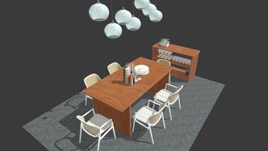 cenare tavolo sedia acquistare royalty gratuito 3d modello evelynlzh 79c9474 3d print model - Mito3D