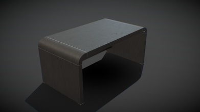 director's office desk low-poly game-ready - buy royalty free 3d model anna zhdanova 698658e wooden can used interior scene any other modern game 3d print model - Mito3D