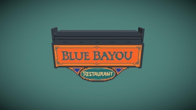 disneyland blue bayou restaurant sign - 3d model electro3d b63a962 3d print model - Mito3D