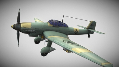 dive bomber ju 87 stuka hand painted Kaufen Lizenzgebühren frei 3d Modell nextsteprpg 85f7a38 3d print model - Mito3D