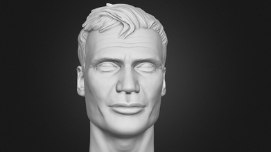 dolf lundgren 3d imprimable portrait sculpture acheter royalties libre modèle tomveg tomislavveg c77d86d 3dprintable tête célébrité acteur hollywood art model 3d print model - Mito3D