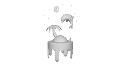 dolphin island - modello 3d biancalooijen b440513 molto tempo fa, fatto doodle volevo aumentare la mia capacità modellistica così ha deciso di trasformare il mio nel 3d print model - Mito3D