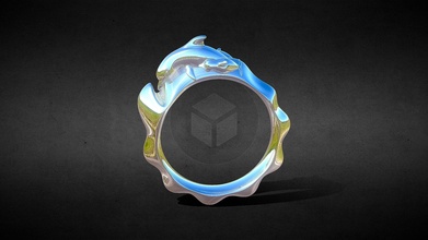 dolphins ring - 3d model gert roost paleajed 244035f 3d print model - Mito3D