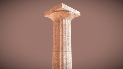 doric column temple poseidon sounion - 3d model sergio rom aliste sraliste 4dbd083 3d print model - Mito3D