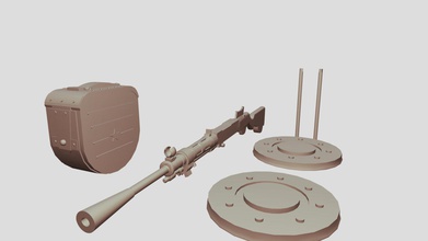dp-27 - 3d model westerncossack 5785e11 stl urss bipod 2 magazine drums drum case solid intention wanted add details my scale models specifically t-34-85 kv-1b first started only simple but later modified dt-29 which also profile time passed added more modifications some main body weapon second important change wich caused problems faces final addition favourite may require its own publication think better together 3d print model - Mito3D