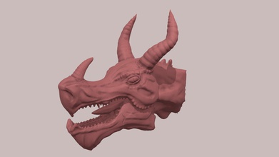 dragon head - 3d model pinqin c5fed27 3d print model - Mito3D
