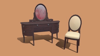 dressing table rigged - buy royalty free 3d model eemil 0456972 3d print model - Mito3D