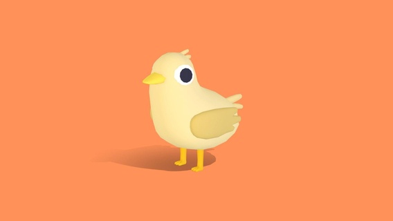 duck - quirky series buy royalty free 3d model omabuarts studio toon cute pet farm quack animal animated simple rigged 3d print model - Mito3D