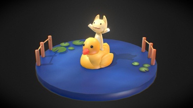 duck cat - 3d model kazukisakamoto 55fa532 3d print model - Mito3D