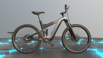 e-bike aluminium - buy royalty free 3d model vis-all-3d vis-all bike wheel bicycle power blender-3d 3dhaupt low-poly 3d print model - Mito3D