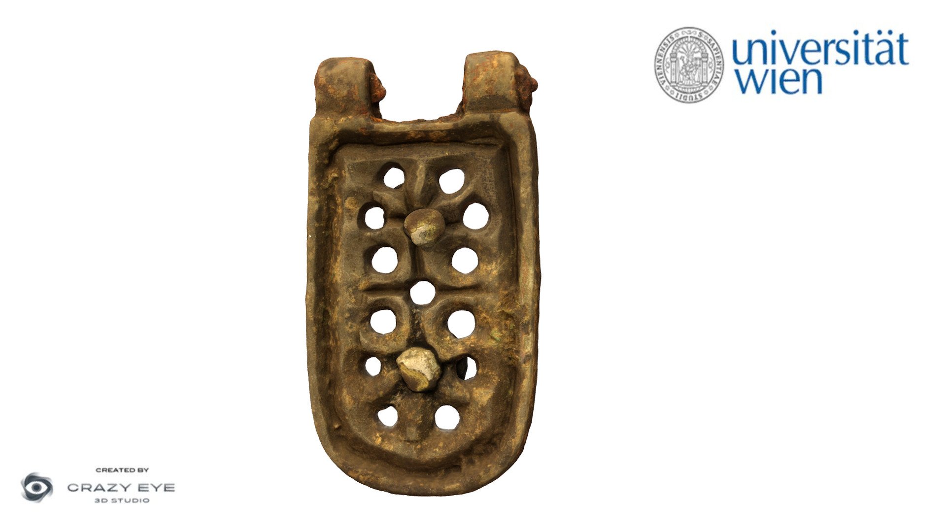 early medieval belt plate - 3d model crazy eye crazyeye c4f08e3 3D print model - Mito3D