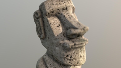 easter island miniature - 3d model windoverartcenter f2f977d version moai scultpture believed authentic within private collection carved volcanic pumice photoscanned agisoft metashape images captured sony a6000 50mm 18 lens original 10+ million polys reduced 200k sharing 3d print model - Mito3D