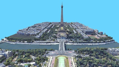 eiffel torre excursión París Francia comprar realeza gratis 3d modelo libanciel Monumento punto referencia patrimonio sitio maqueta impresión atracción turismo UNESCO 3d print model - Mito3D