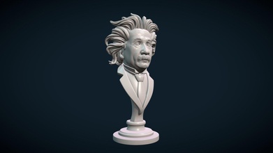 Einstein büst satın almak telif Bedava 3d model Skazok Vesika heykel Bilim insanı Albert görelilik Sanat 3d print model - Mito3D