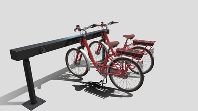 electric city bicycle station red - buy royalty free 3d model dragosburian ad3f470 3d print model - Mito3D