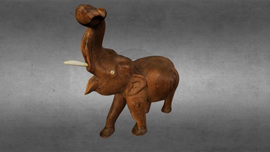 elefante fuori legno - modello 3d 3dscan4youde 3dscan4you d96d971 Scansione di un out in 3d print model - Mito3D