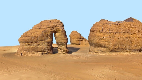 elephant rock mountain saudi arabia - buy royalty free 3d model libanciel point landmark place fil photogrammetry jabal 3d print model - Mito3D