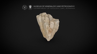 elongated celestine celestite crystals - 3d model museum mineralogy petrography uaic mineralogypetrographymuseum 8394795 3d print model - Mito3D