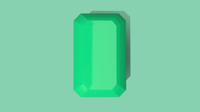 emerald gem - cut buy royalty free 3d model render night mohor rozman 7fb95f9 gemstone into shape designed both rendering print polygons vertices low poly 62 64 high 542 544 available file variants blend + beveled obj stl solid mesh ready 3d print model - Mito3D
