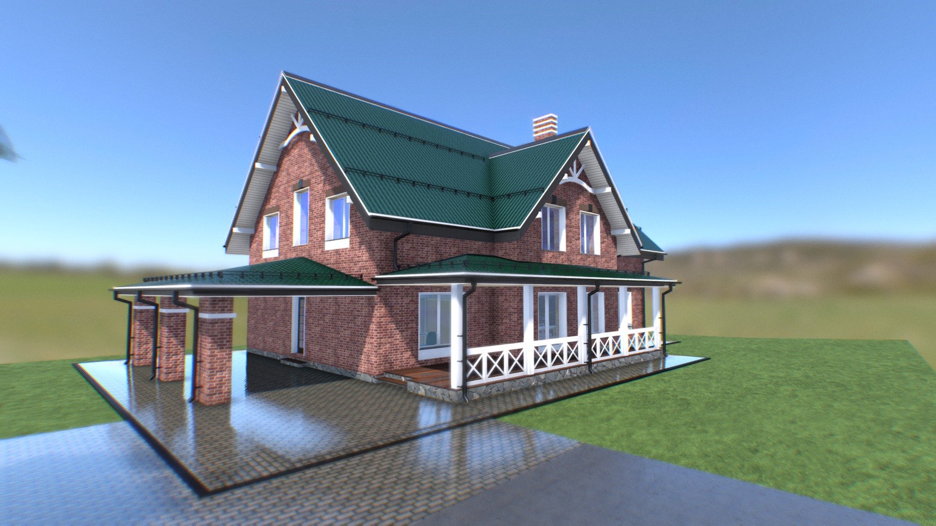 english modern 2 level house - shlisselburg buy royalty free 3d model vra architect47 619c776 3D print model - Mito3D