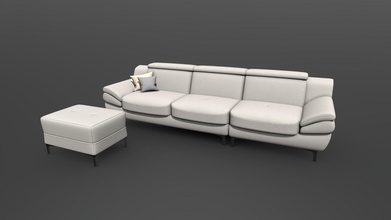 entry aquatex fabric sofa 4 people - buy royalty free 3d model interior interiormodel 60f27e0 3d print model - Mito3D