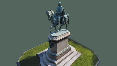 equestrian monument ernst ii coburg - 3d model digitalsouls b5391bc honour duke saxe-coburg gotha 1899 my first drone flight into city very surprised uncomplicated get approval because took pictures sunny morning there strong shadows 3d print model - Mito3D