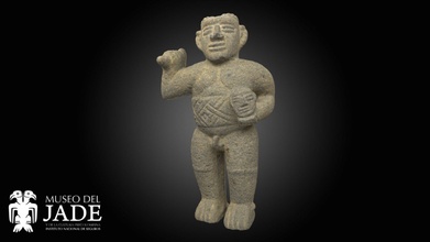 escultura guerrero 3d modelo museo jade cultura precolombina museodeljadecr c9d6eba 3d print model - Mito3D