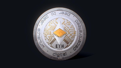 ethereum cryptocurrency coin - buy royalty free 3d model zames1992 4a7e595 financial electronic electronics silver token currency bank chain finance crypto ethernet cash eth btc blockchain gold crypto-token 3d print model - Mito3D