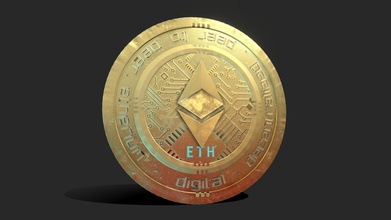ethereum cryptocurrency coin gold - buy royalty free 3d model zames1992 5f35e48 block financial electronic electronics silver bitcoin token currency chain finance ethernet cash eth commerce btc blockchain digital etherecoin 3d print model - Mito3D