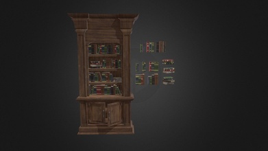 european bookcase - download free 3d model xialimubell b8792d1 3d print model - Mito3D