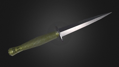 fairbairn-sykes commando knife - 3d model ethanbloxham 1029f27 3d print model - Mito3D