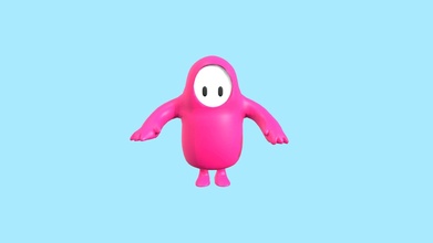 fall guy pink - alubia download free 3d model luis13 luis230799 2a86690 3d print model - Mito3D