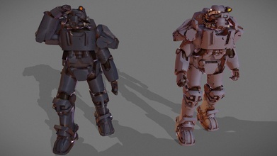 fallout t-60 power armor - 3d model beepybeef 07b8eb7 3d print model - Mito3D