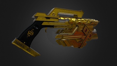fantástico colecionável dourado pistola arma 3d modelo david11345678 bf65bb9 3d print model - Mito3D