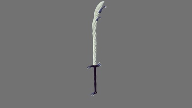 fantasy bone sword - 3d model quanlain 1441452 3d print model - Mito3D