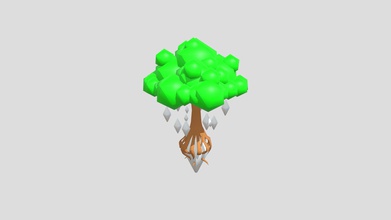 fantasy tree - download free 3d model mahmood34 389bfe1 floting surrounds large gem inspired can used low-poly stylised video games colour gems changed whatever you want simple animations applied floating so orbits around trunk bobs up down 3d print model - Mito3D