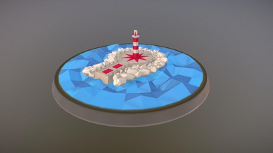 faro - lowpoly 3d model bseoane dgrafiseoane 664011a low poly lighthouse 3d print model - Mito3D