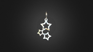 fashion hollow star earrings - 3d model dineshthennarasan b374a7d blender v278 3d print model - Mito3D