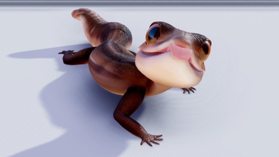 fat tailed gecko - buy royalty free 3d model zero one designs slimjim3k f494a15 used preview sketchfab not rigged but additional files fully file contains 2 blend fbx first set up ready use cycles 2nd beta build blender eevee complete pbr texture included body mouth tongue pupils only color map each love geckos been wanting do something artistic long time even trying incorporate lizard into my personal branding never could figure out liked smiling entire sculpting retopoing little dude have modeled rest 3d print model - Mito3D