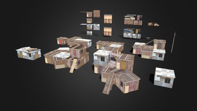 favela squatter refugee camp - buy royalty free 3d model content online hknoblauch 152eca3 3d print model - Mito3D